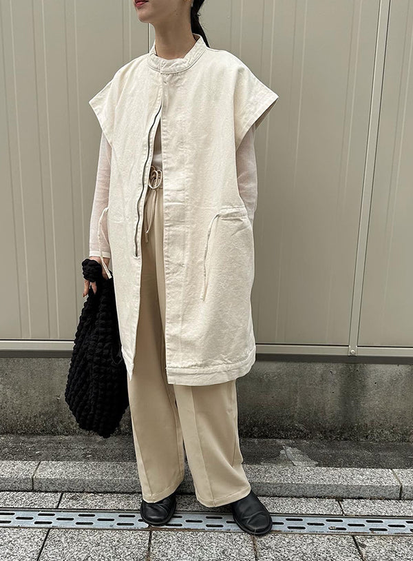 センタープレスリラックスストレートパンツ