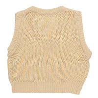 透かし編みニットショートベスト