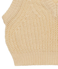 透かし編みニットショートベスト