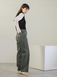 透かし編みニットショートベスト