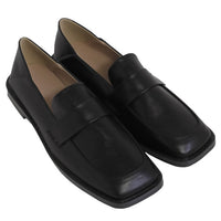 スクエアトゥフェイクレザーベーシックローファー【SALE】