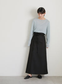 ハイウエストセミフレアスカート【SALE】