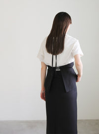 ハイウエストセミフレアスカート【SALE】