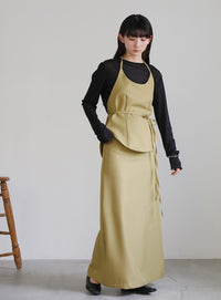 ハイウエストセミフレアスカート【SALE】
