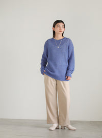 クルーネックシアーニット【SALE】