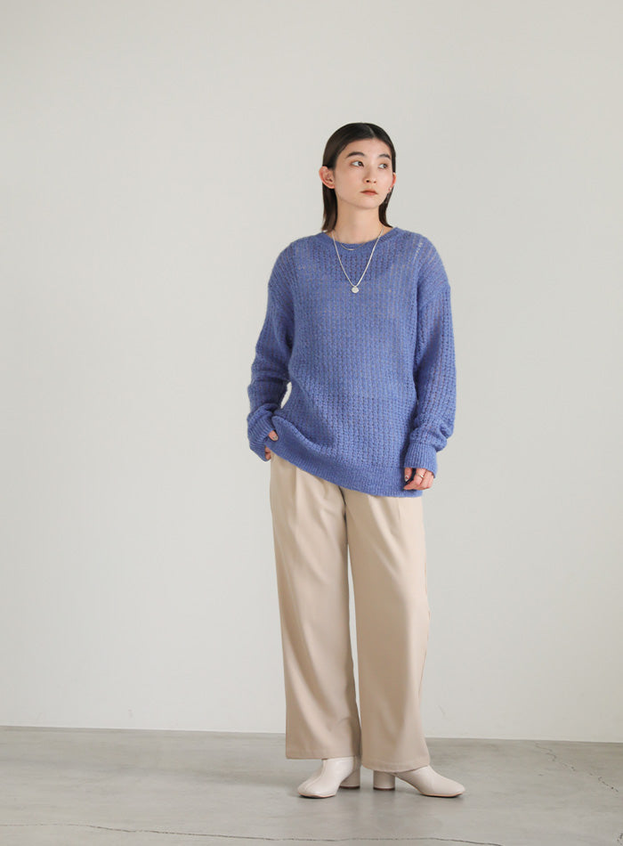 クルーネックシアーニット【SALE】