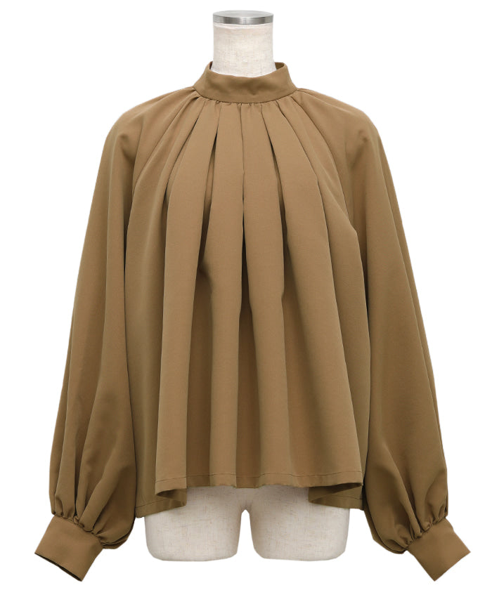 ハイネックボリュームギャザーブラウス – SELECT MOCA