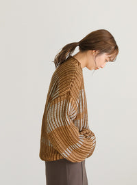 マルチカラーデザインニット【SALE】