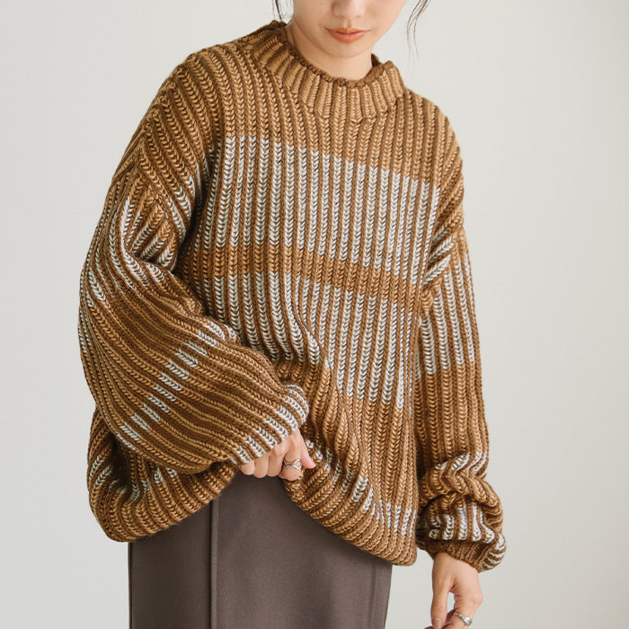 マルチカラーデザインニット【SALE】