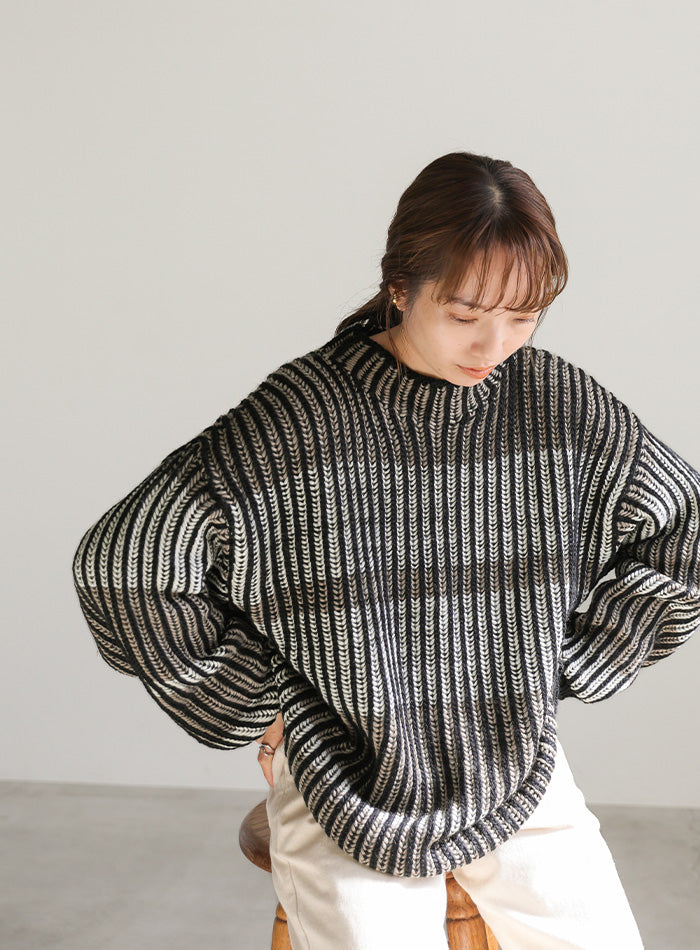 マルチカラーデザインニット【SALE】