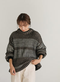 マルチカラーデザインニット【SALE】