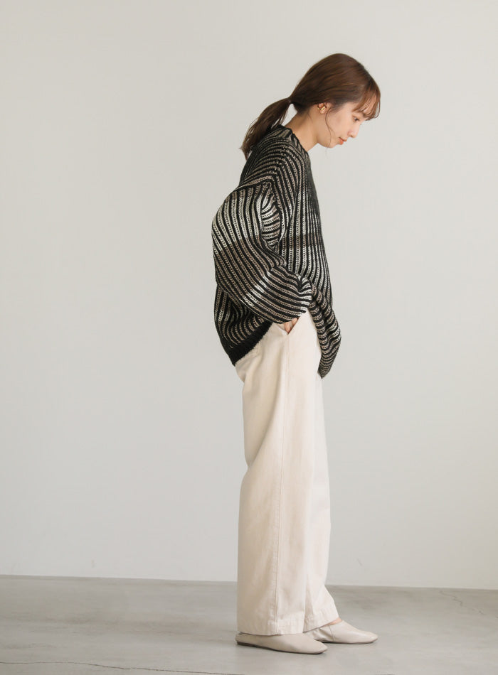 マルチカラーデザインニット【SALE】