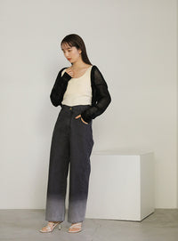 クロスウエストグラデーションデニム