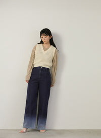 クロスウエストグラデーションデニム