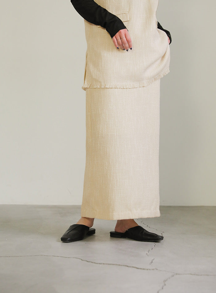 ツイードストレートスカート