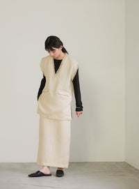 ツイードストレートスカート