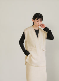 ツイードストレートスカート