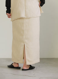 ツイードストレートスカート