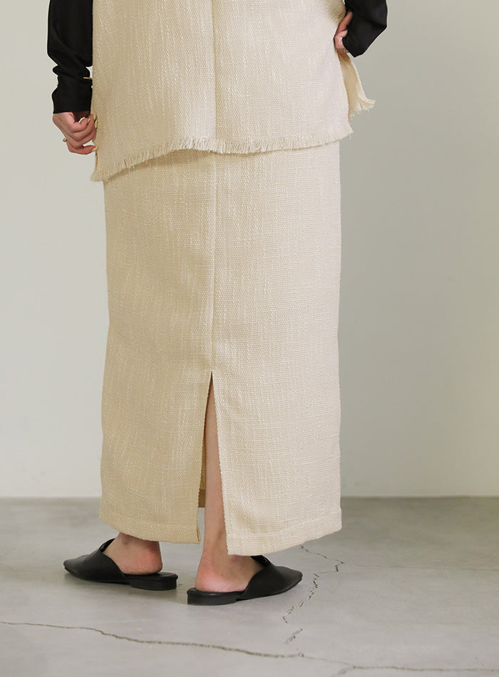 ツイードストレートスカート
