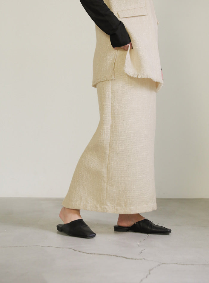 ツイードストレートスカート