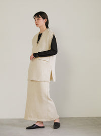 ツイードストレートスカート