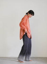 オープンスリーブシアーシャツ