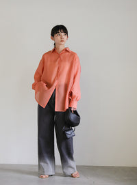 オープンスリーブシアーシャツ