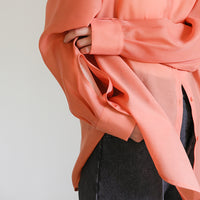 オープンスリーブシアーシャツ