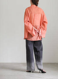 オープンスリーブシアーシャツ