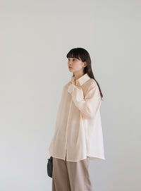 オープンスリーブシアーシャツ