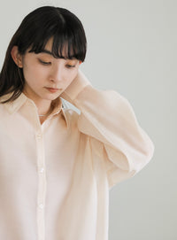 オープンスリーブシアーシャツ