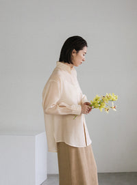 オープンスリーブシアーシャツ