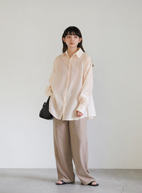 オープンスリーブシアーシャツ