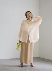 オープンスリーブシアーシャツ