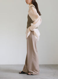 オープンスリーブシアーシャツ