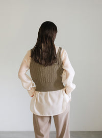 オープンスリーブシアーシャツ