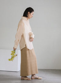 オープンスリーブシアーシャツ