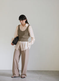 オープンスリーブシアーシャツ