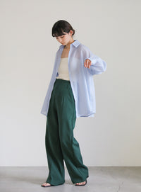 オープンスリーブシアーシャツ