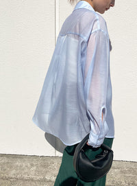 オープンスリーブシアーシャツ