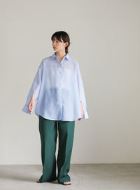 オープンスリーブシアーシャツ