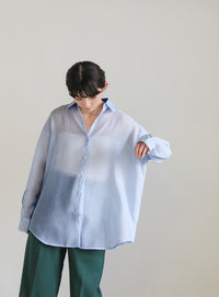 オープンスリーブシアーシャツ