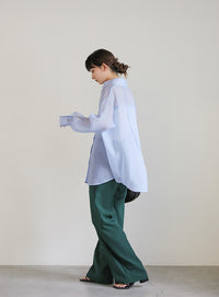 オープンスリーブシアーシャツ