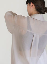 オープンスリーブシアーシャツ