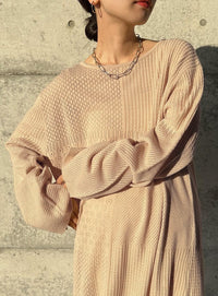 パッチワーク透かし編みバックリボンワンピース【by SON】【SALE】