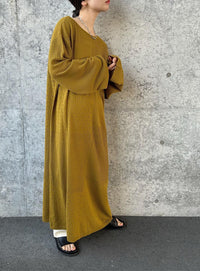 パッチワーク透かし編みバックリボンワンピース【by SON】【SALE】