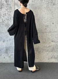 パッチワーク透かし編みバックリボンワンピース【by SON】【SALE】