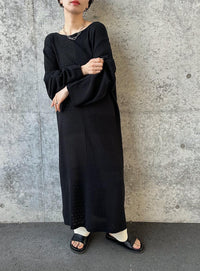 パッチワーク透かし編みバックリボンワンピース【by SON】【SALE】