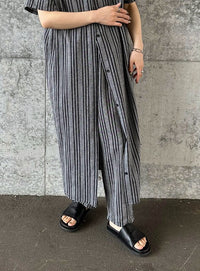ストライプセンタータックパンツ【by SON】【SALE】