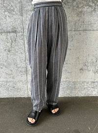 ストライプセンタータックパンツ【by SON】【SALE】